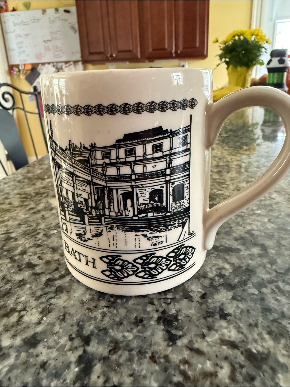 Roman bath souvenir mug 1997 McLaggan Smith pottery made in Scotland